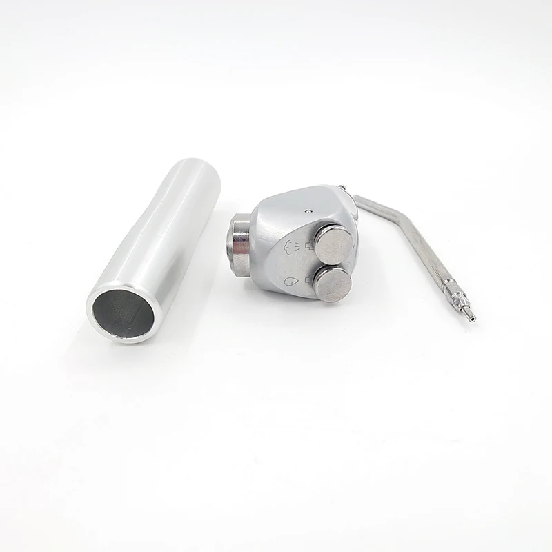 Стоматологический воздушно-Водный шприц с серой прямой трубкой автоклавируемый. С наконечником шприца