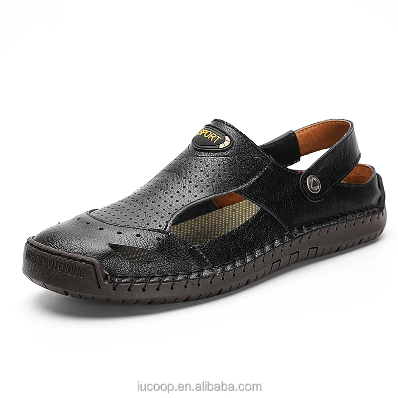 Lighter Outdoor men sandals with breathable leather and wear-resistant multiple wearing  for OEM/ODM