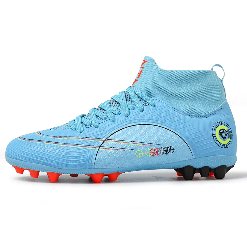 Adult Youth High Top Cleats Sport Sneaker Light Breathable and Cheap Studs Football Shoes