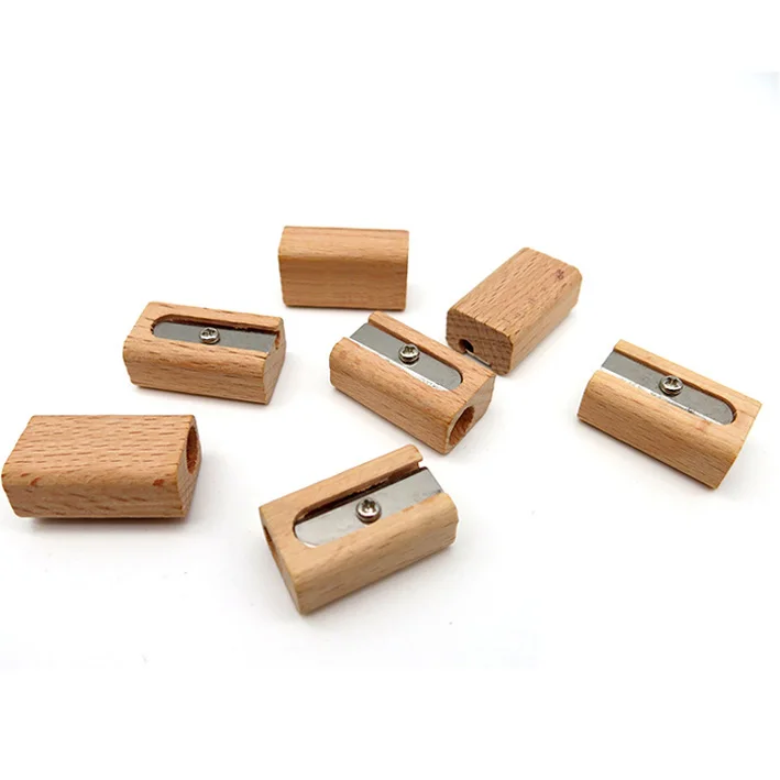 eco friendly Wooden Sharpener Pencil Sharpener Hot Design High Quality Double Holes  For Children School Office Use