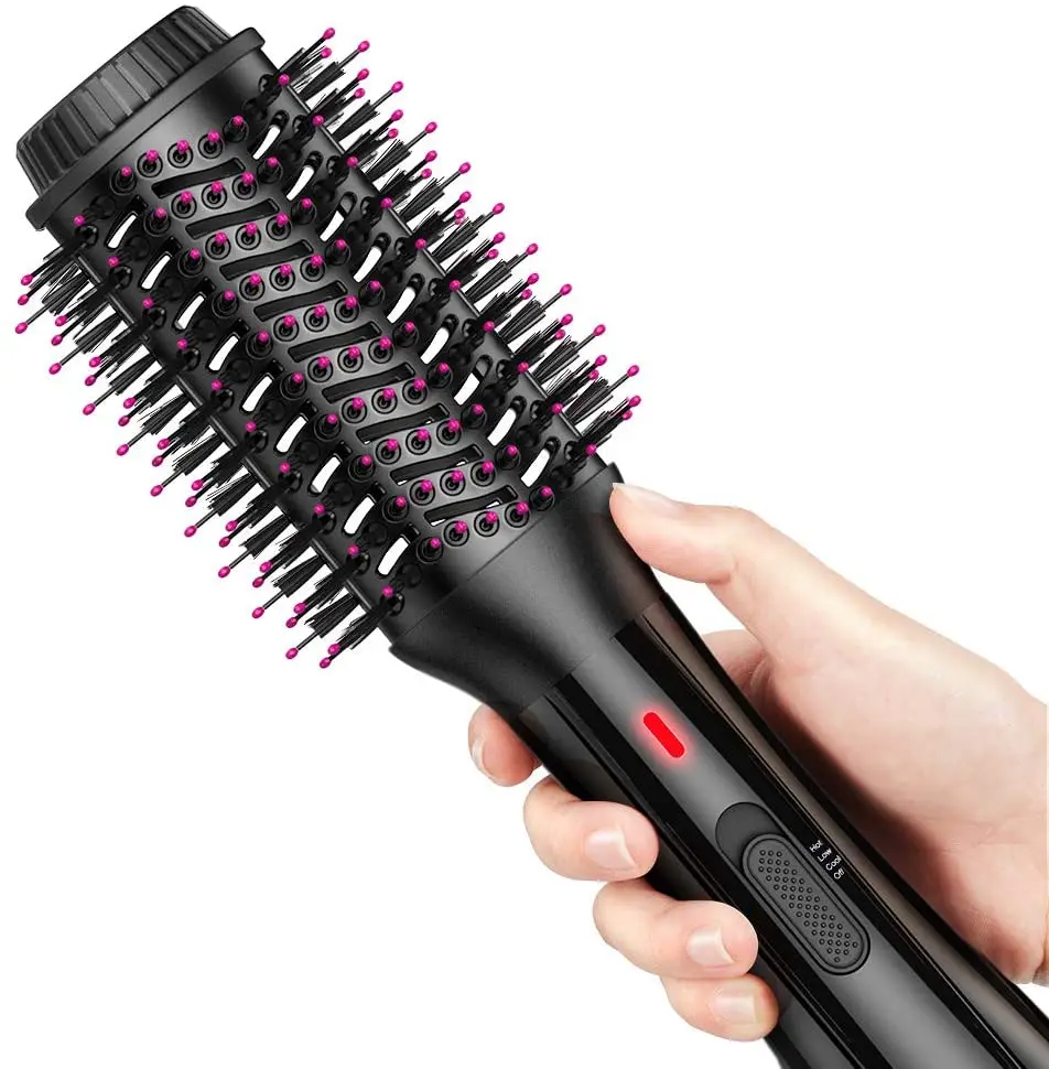 Professional Hot Air Brush Titanium Ceramic And Volumizer Rotating Cepillo Secador En One Step Hair Dryer Brush