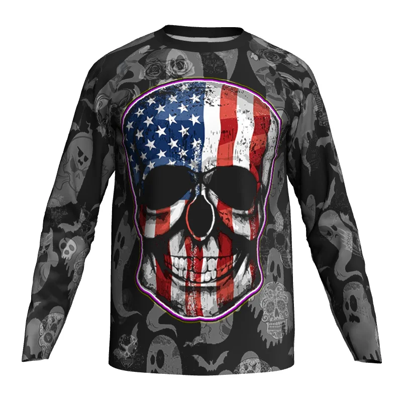 New Design Man Motocross Cycling Bicycle Long Shirt MTB Downhill Wear Clothing FOR Mountain Road Bike Jersey Bmx