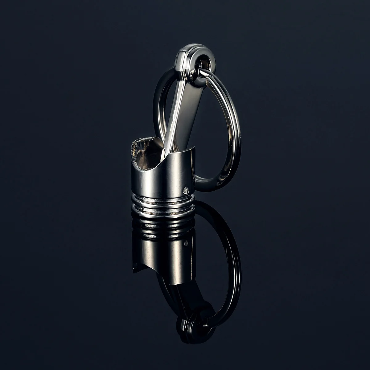Newest Design Wholesale Gift Car Accessories Keychain Modified Engine Piston Shaped Metal Key Rings