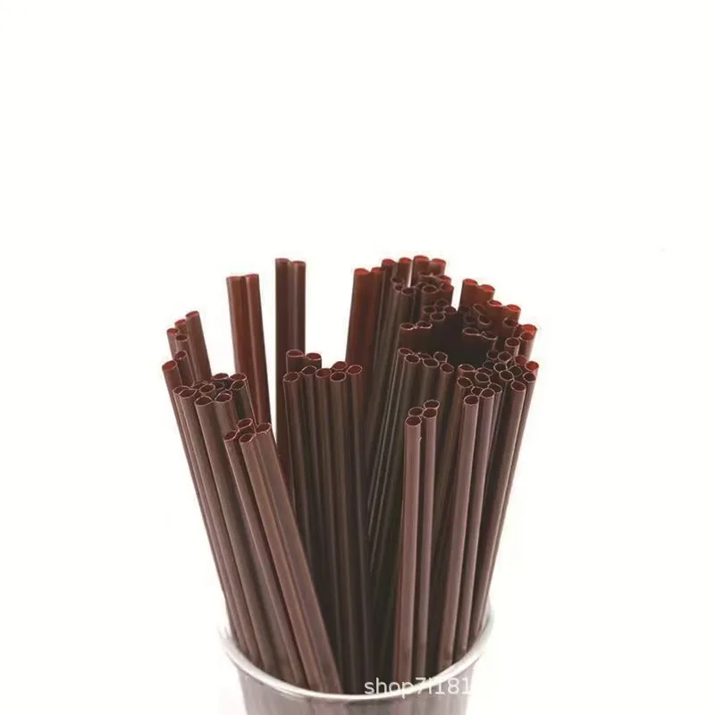 Manufacturers Custom Coffee Stirer Straw 6mm 18cm Custom Individual Packing White PLA Three-hole Straw for Beverage