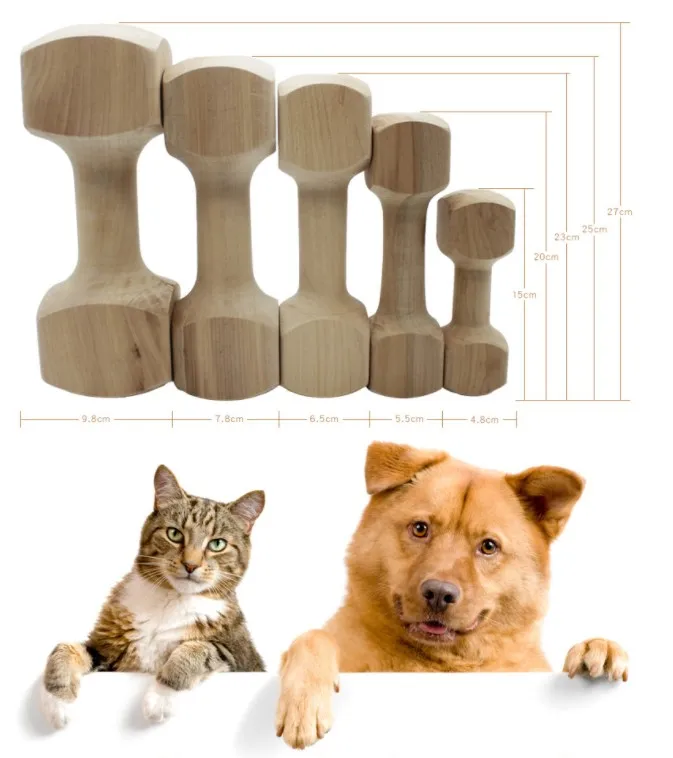 Pet dog chew wooden bone toys