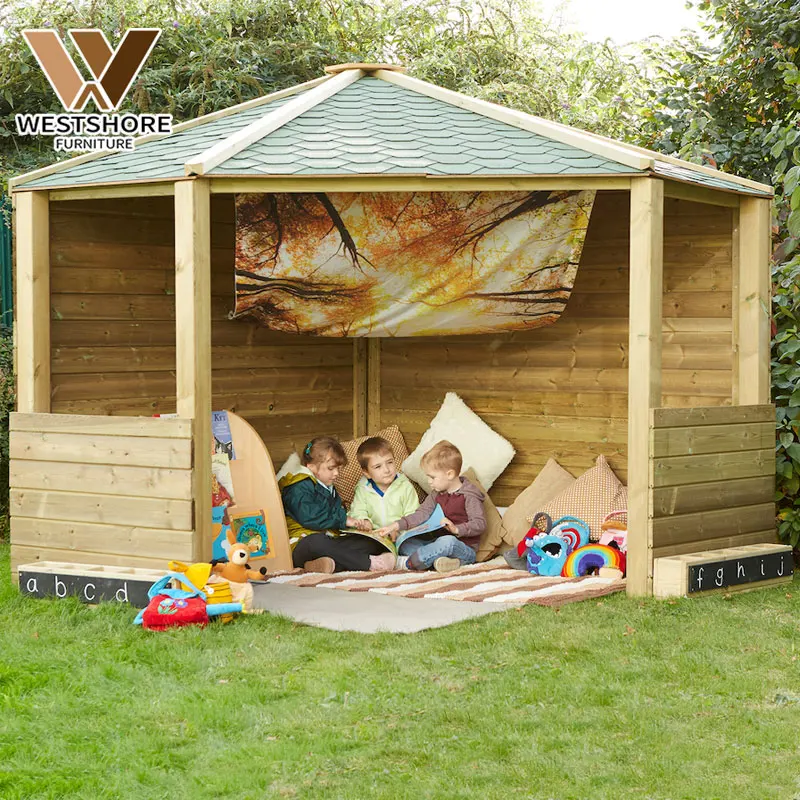 Крытый открытый детский сад деревянный грязевой кухонный дом уличный уголок игровой коттедж современные игровые домики