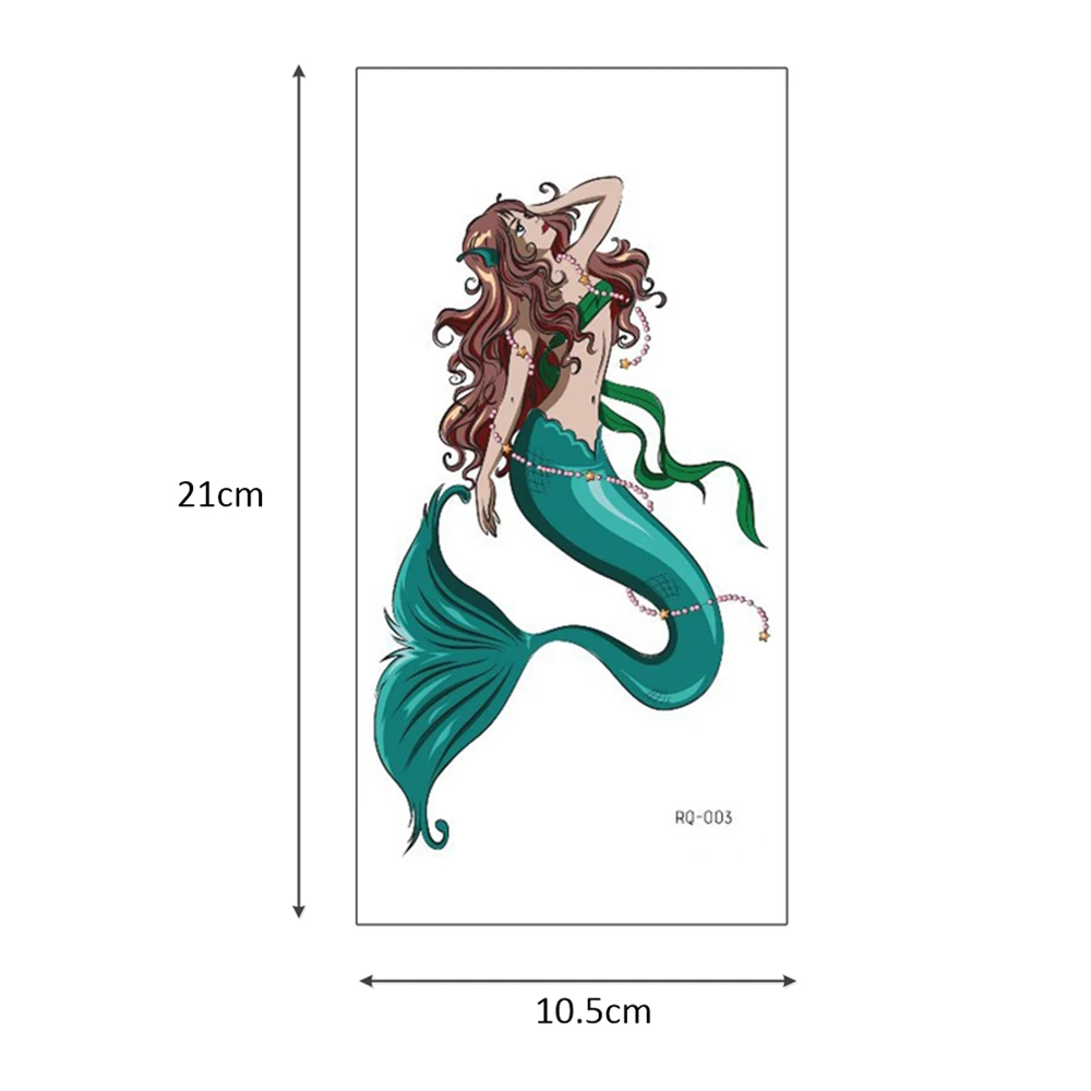 
Waterproof Fantasy Mermaid Tattoo Sticker Goddess Mermaid Flower Arm Tattoo Sticker Personality Temporary Tattoo Sticker RQ 