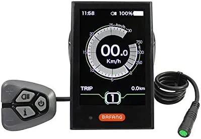 BAFANG 3.5in eBike Display DPC18 for  bafang Mid Motor 0-9 Pedal Assist Levels with Automatic Backlight UART Protocol