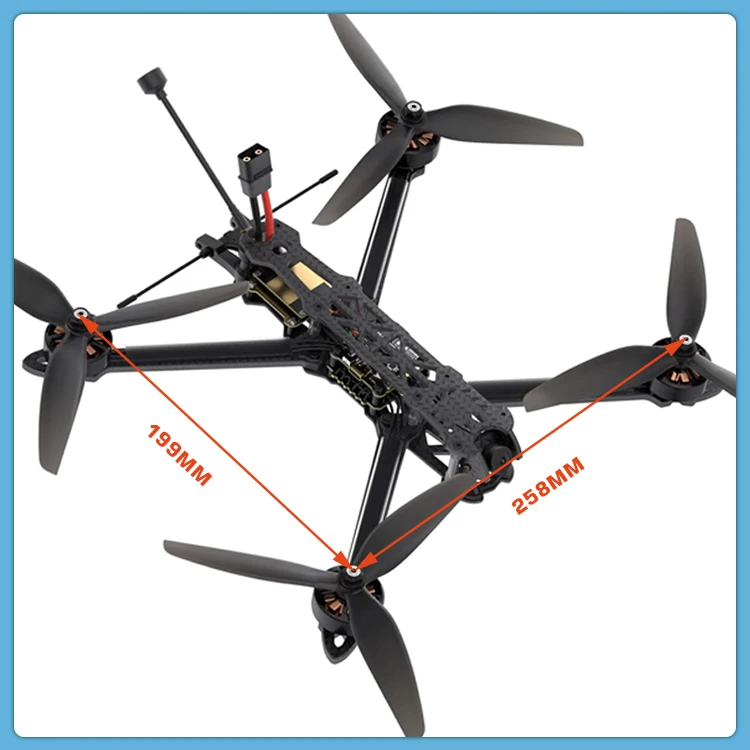 FPV Drone 7 Inch SKD Parts MARK4 Frame Stack F405 V3 BLS 50A 30x30 FC&ESC 1350KV Motor 5.8G 1.6W VTX Camera Caddx Ratel 2