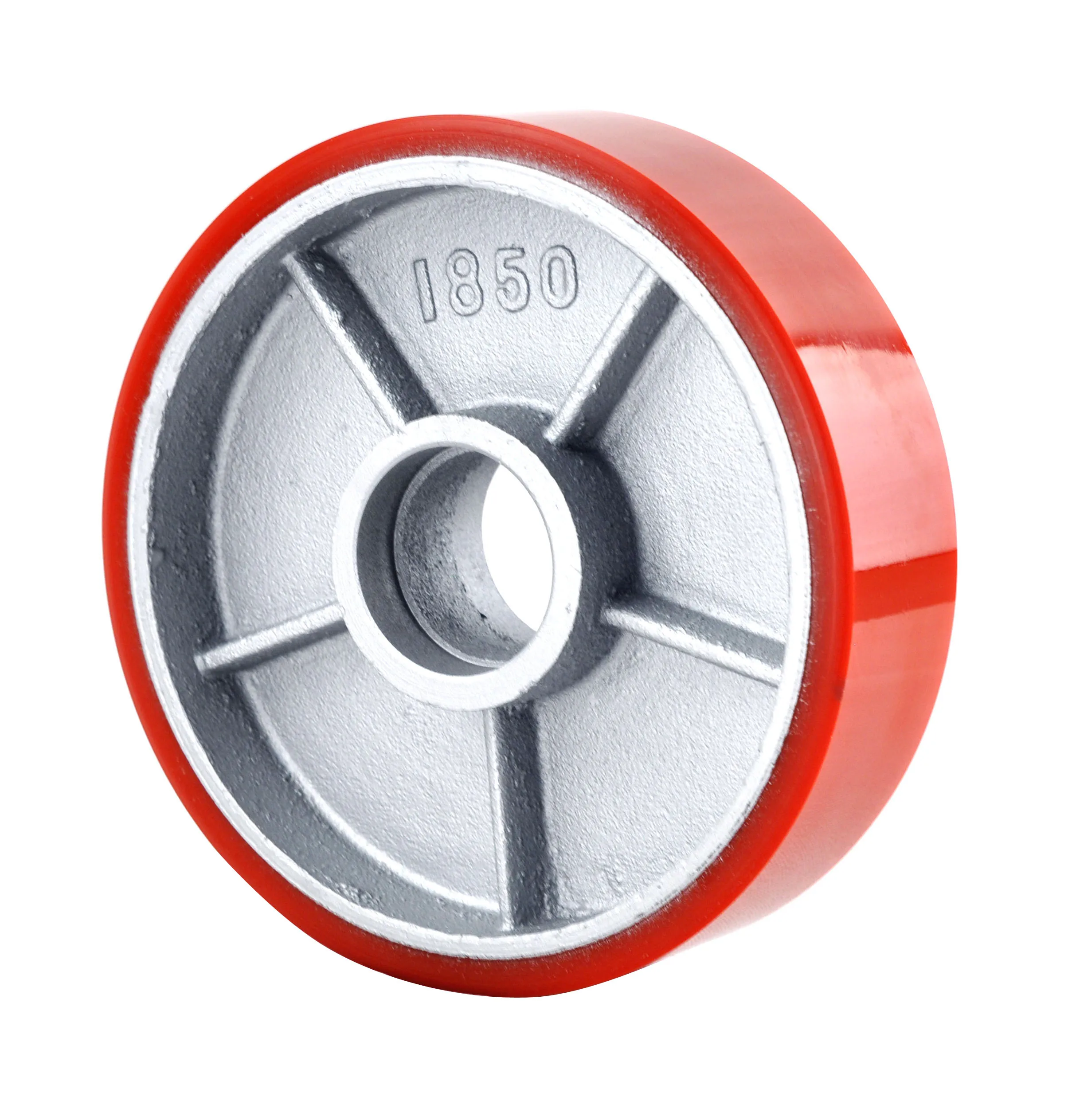 
Source factory products 180X50mm Double ball bearing iron core polyurethane forklift caster wheel 