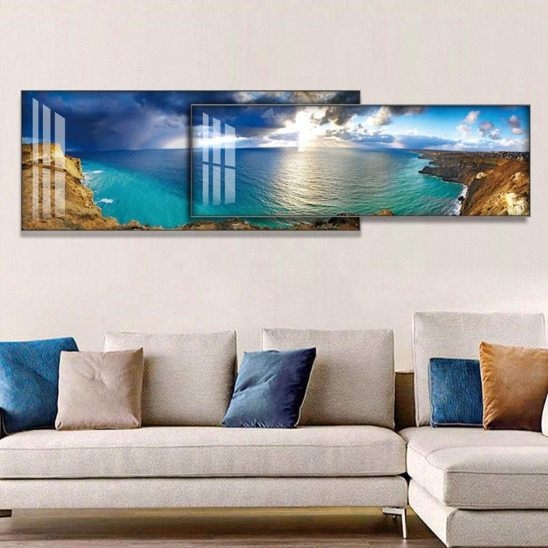 High Quality Acrylic Decor Painting Cuadro Acrilico Wall Prints Landscape Frameless Acrylic Painting Canvas Art for Living Room