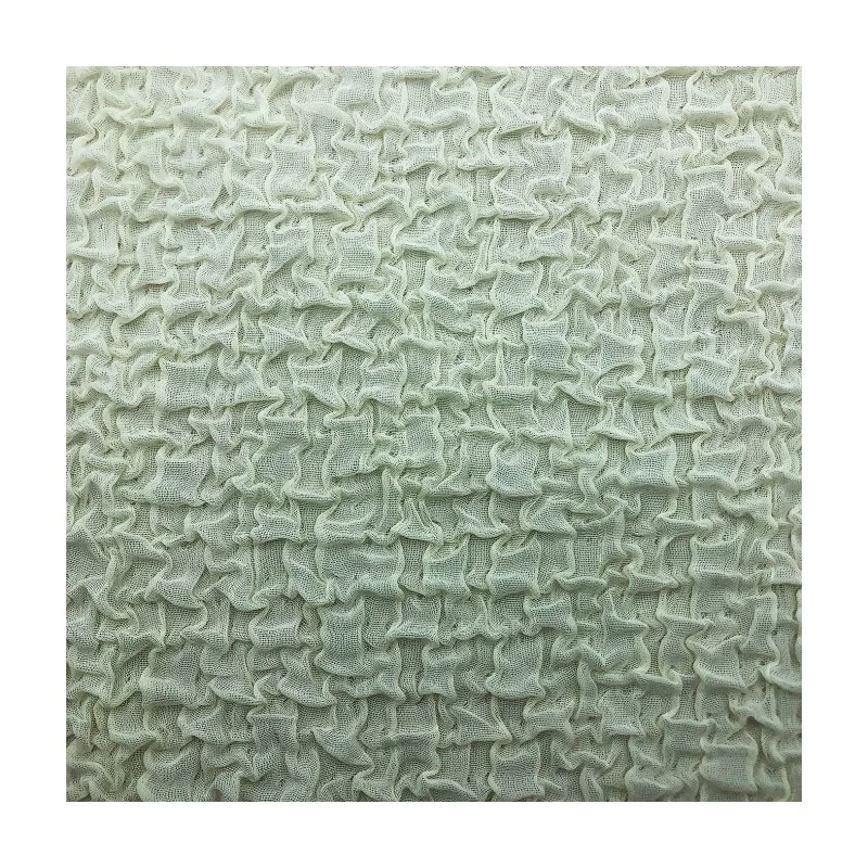 Hot sales crinkly texture 230gsm 95% polyester 5%spandex piece dyed crepe bubble jacquard fabric  for clothing dress