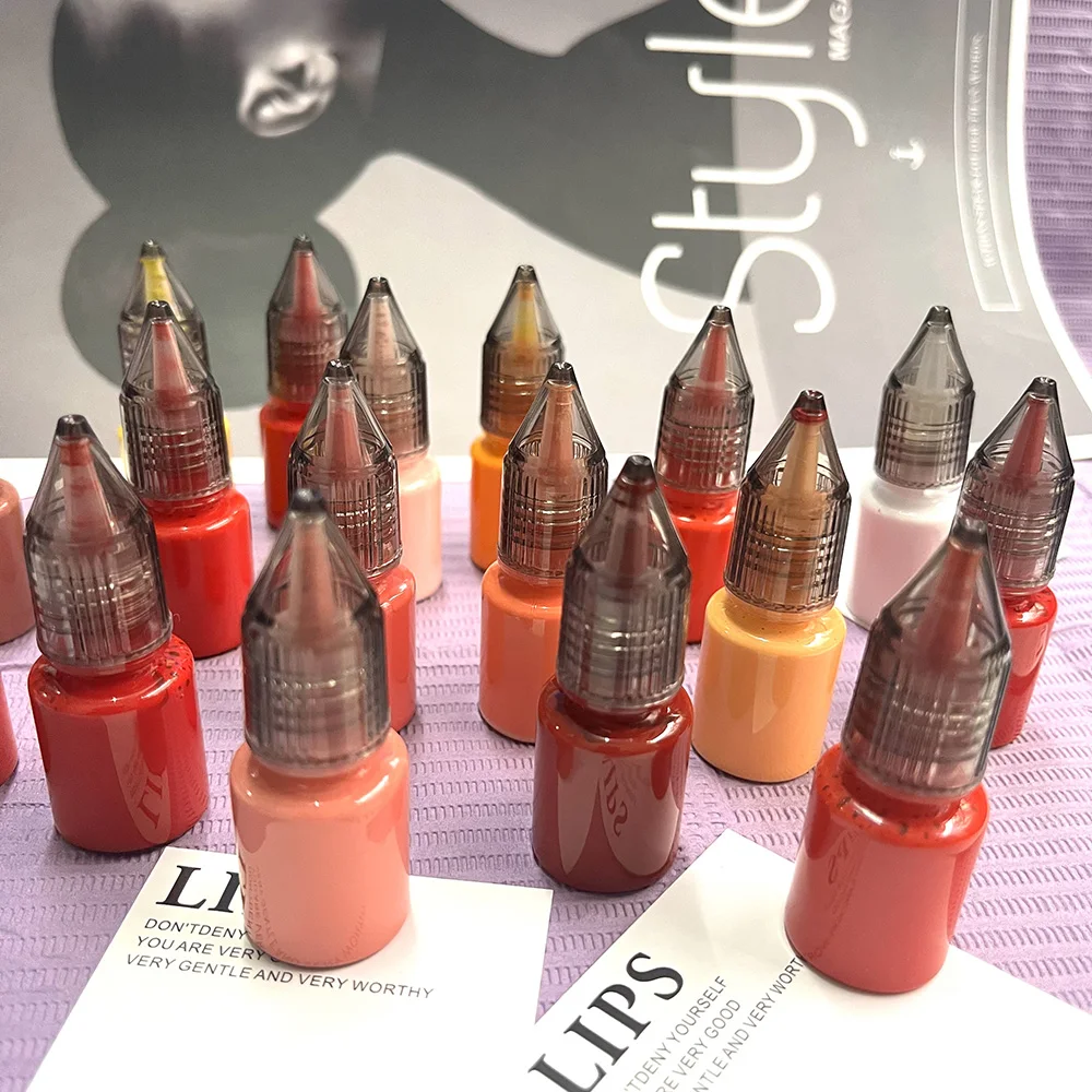 Private Logo Micropigmentation Areola Color Eyebrow Tattoo Ink Permanent Makeup PMU Pigment for Microblading Nano Brows Lips