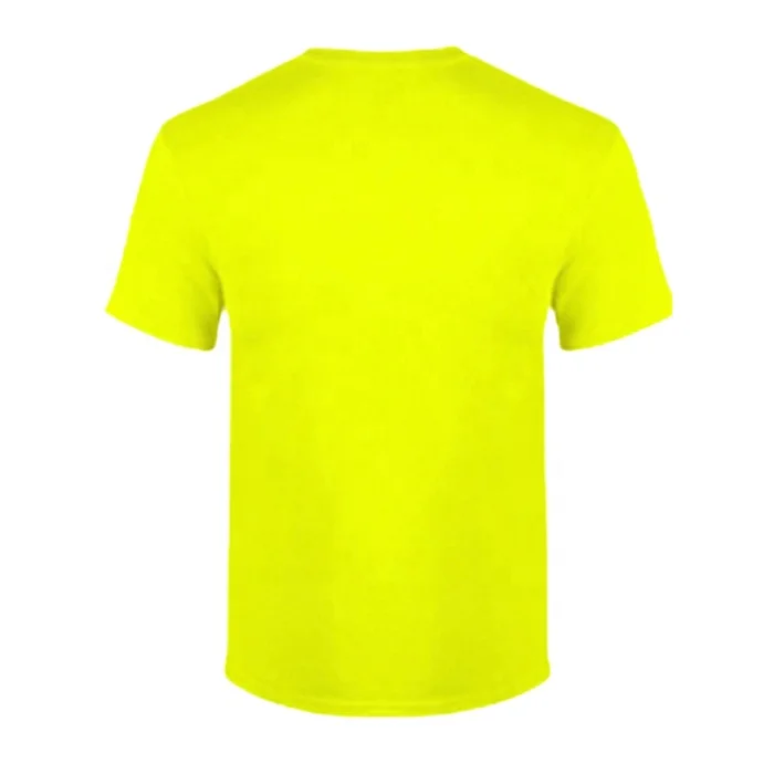 Breathable polyester Safety shirt custom logo hi vis construction short sleeve safety green work t shirt for men