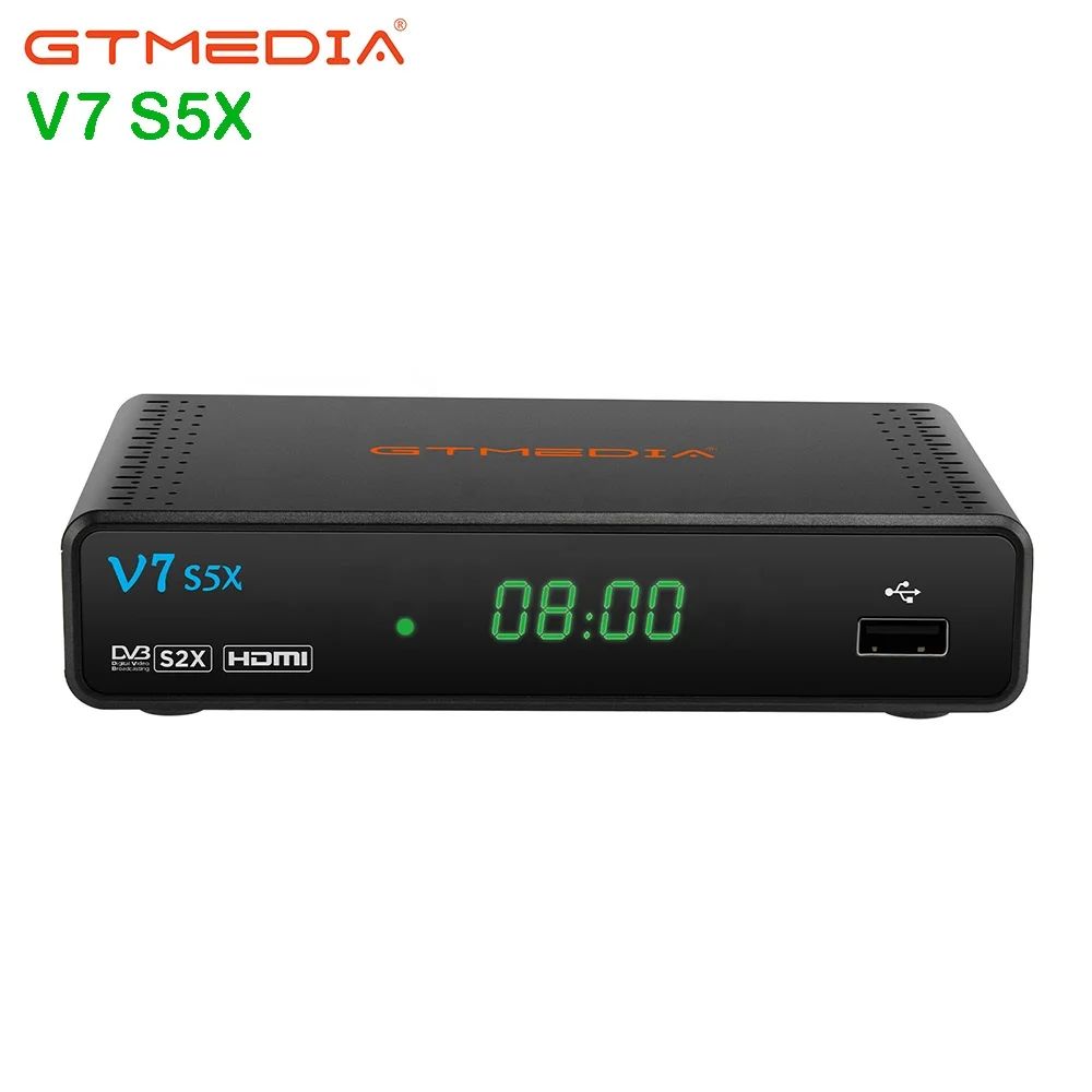 GTmedia V7 S5X поддержка DVB-S/S2/S2X 1080P H.265 AVS + однокабельная система USB Wi-Fi модем BISS автоматически изменяющийся Full PowerVu Декодер каналов кабельного телевидения