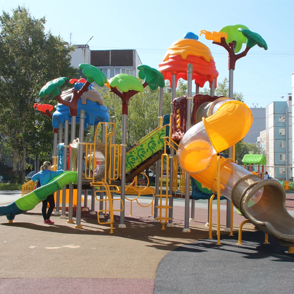 Kids Outdoor Playground New Design amusement park Equipment Plastic Playhouse Children Outdoor Playground Toy For Park