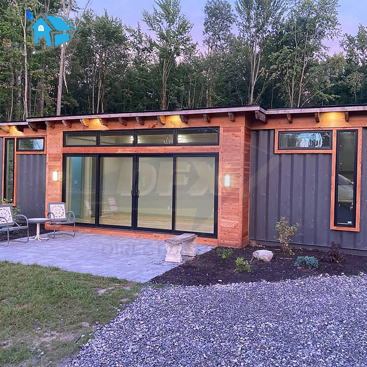 Luxury modern design prefabricated container house with 2 stories 2 bedroom 40ft low cost high quality steel structure