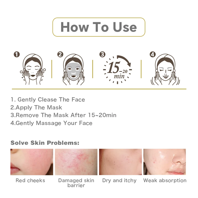 GZ Natural Cold Therapy Facial Mask For After Treatment Skin Repair Face Mask