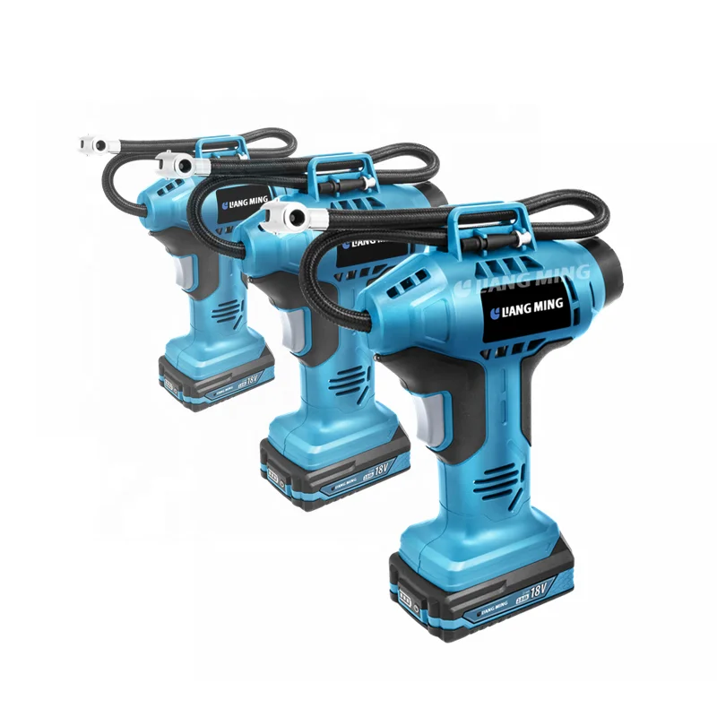 
Rechargeable 18V Cordless Car Air Pump Digital LCD Display Air Compressor Portable Tire Inflator model AP-L0218D-2T 