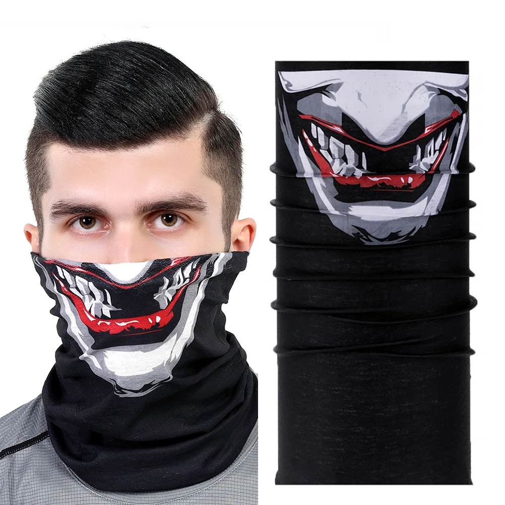 
Skull jiabao custom polyester magic headband bonnet Bandana facemask headwear neck gaiter 
