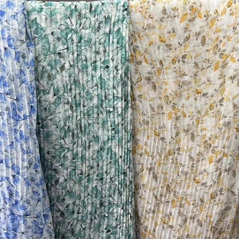 100% polyester fabric pleated fabric polyester pleated skirt fabric
