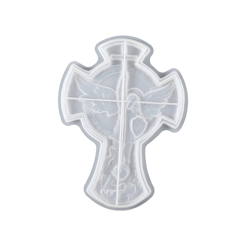 Epoxy Resin Plaster Mike Hanging Cross Storage Dish Silicone Mold