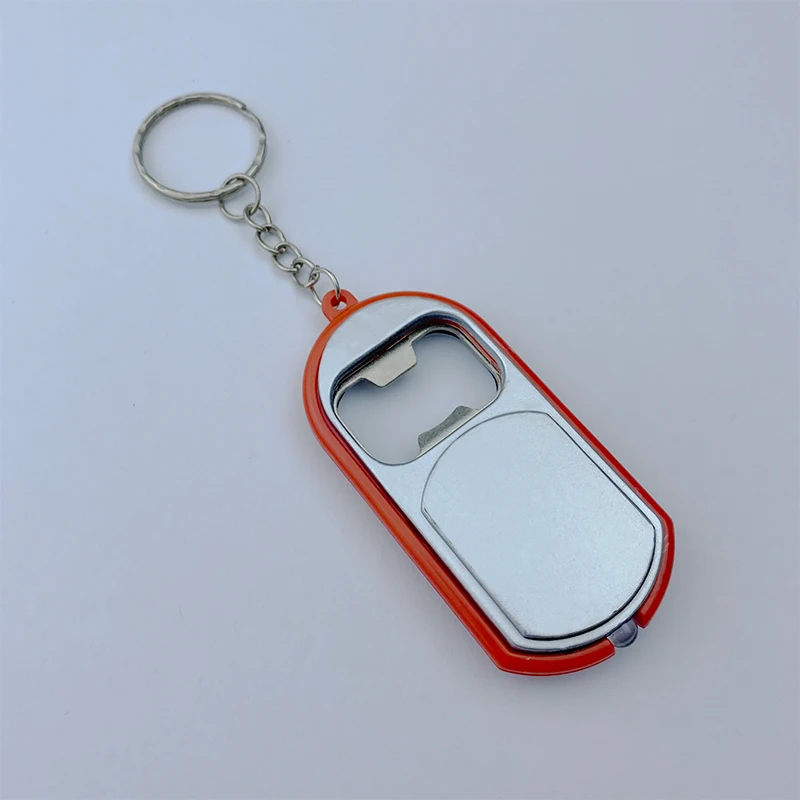 Beer Bottle Opener Keyring For Bar Led Flashlight Keychain Luminous Plastic Customizable Bottle Opener Keyring For Gifts
