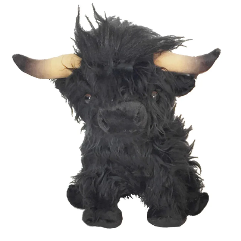 OEM Custom Simulation Highland Cow Plush Toys Scottish Highland Cow Stuffed Animal with PP Cotton Filling for Children