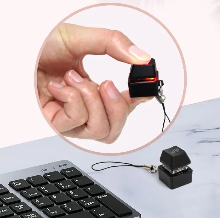 2023 New arrival computer mechanical keyboard keychain switch tester keyboard switch keychain toy