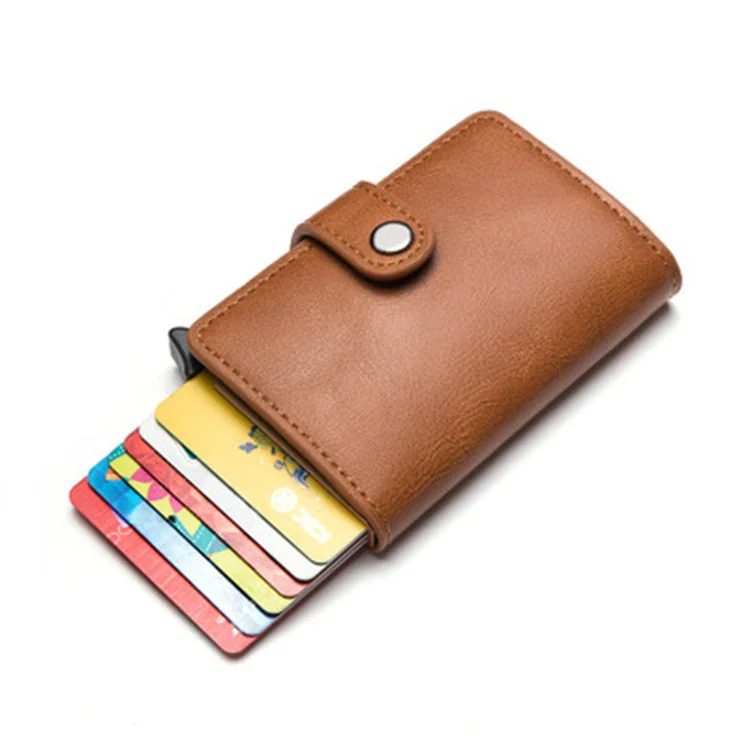 Wholesale Rfid Block Mem Credit Card Holder Wallet Pop Up Pu Leather Cardholders Tarjeteros