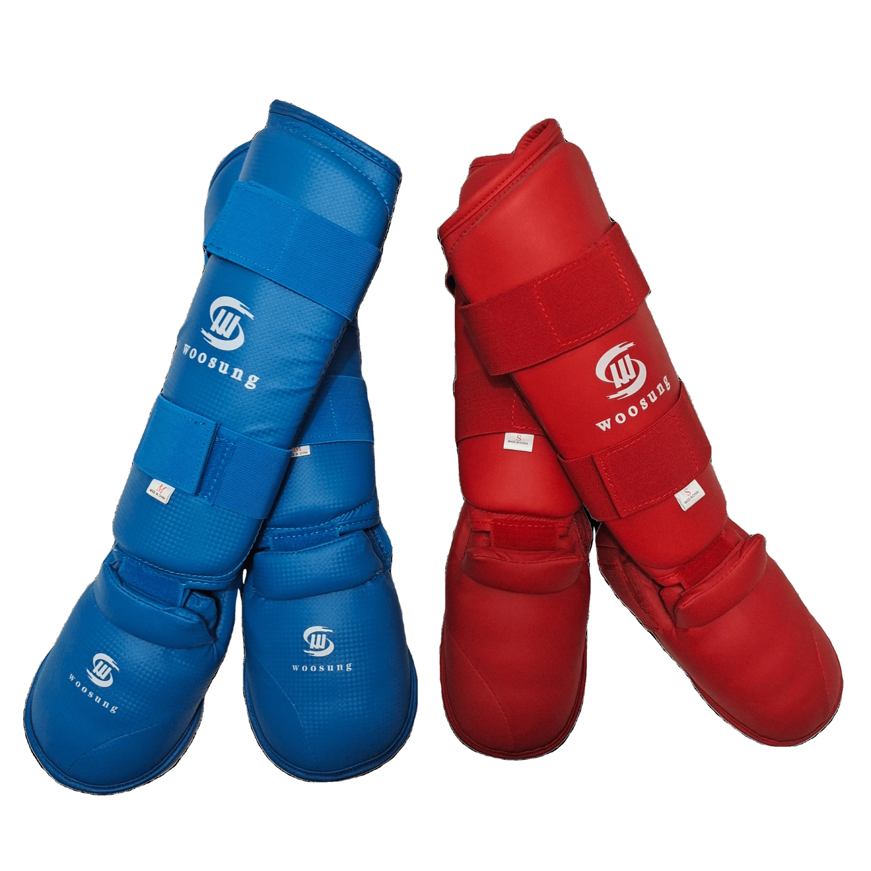 Sample free shipping woosung Professional PU Karate Shin Instep custom karate protective gear shin guard