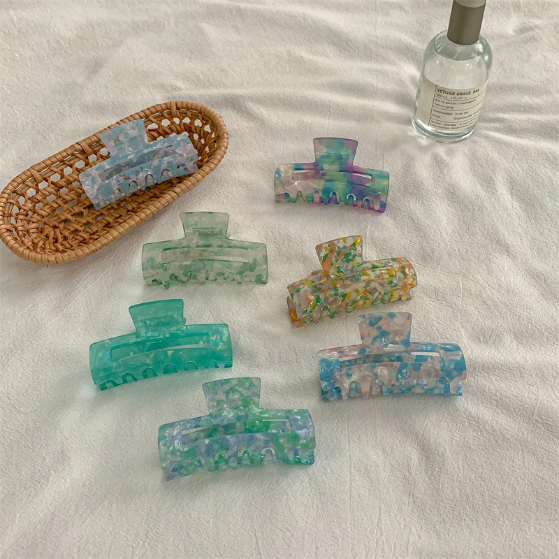 Factory Wholesale Women Hair Clamp Cheap PVC Acrylic Hair Claws Clips for Girls