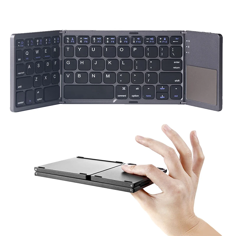 Portable Mini Teclado Foldable Office Mo0bile Phones Laptop Computer Tablet PC Folding Magic Wireless keyboard for ipad pro