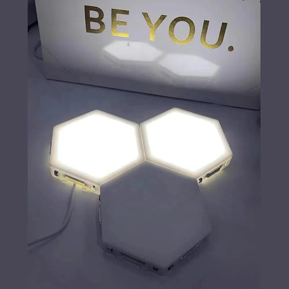 DIY Touch Sensitive Sensor Hexagonal Lamp Novelty Decoration Creative Modular Quantum Lamp LED night light wall lamp