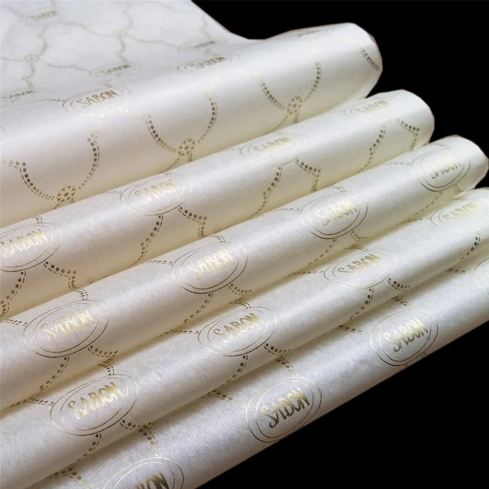 Custom Design Gold Foil Logo Tissue Paper Patterned Gift Wrapping Tissue Paper For Packaging