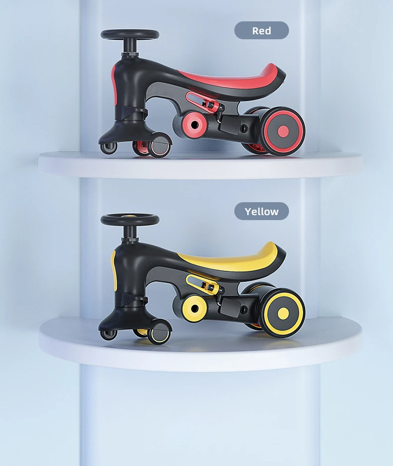 China wholesales 2021 new design 4IN1 baby swing car with push bar and stored pedals baby kids children sliding car ride on toys