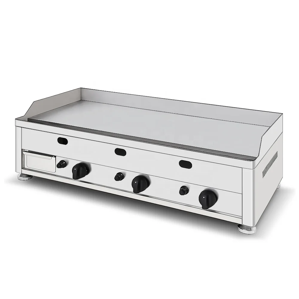 Good quality heavy duty restaurant commercial full smooth gas griddle