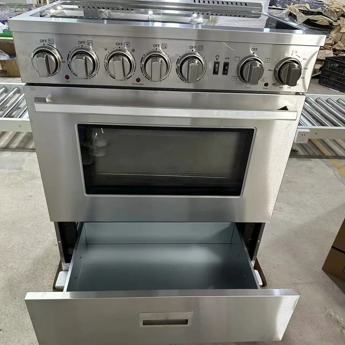 760mm Length 5hob 30inch Multi-functional Electric Ceramic One-piece Vertical Flat Induction Cooker With Oven