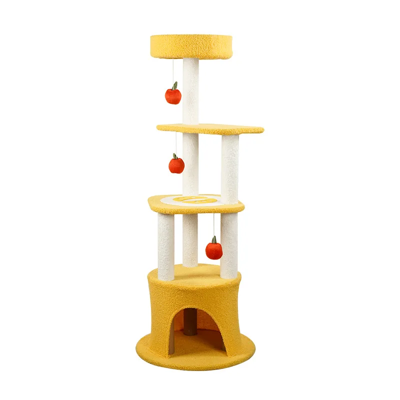 wooden scratch climbing tower fashion Furniture Condo Play Pet Scratch Post Cat Tree