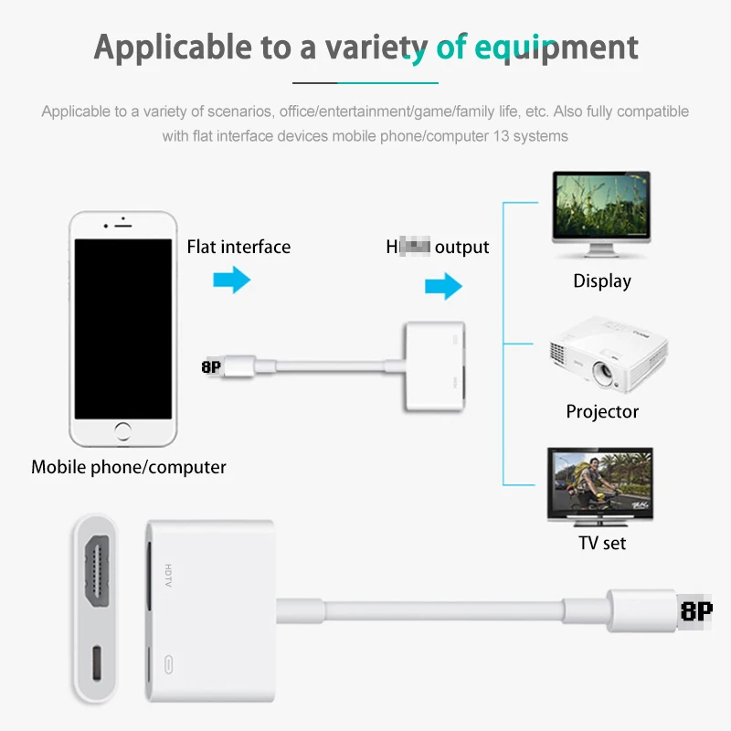 Аксессуары для зарядного устройства HDTV к 1080p компьютерный кабель Usb зарядный сплиттер Iphone 2 в 1