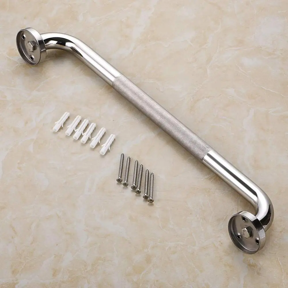Поручни для ванны 20 дюймов с противоскользящим захватом, прочная безопасная Ручка для душа из нержавеющей стали для ванны, туалета, ванной комнаты, кухни,