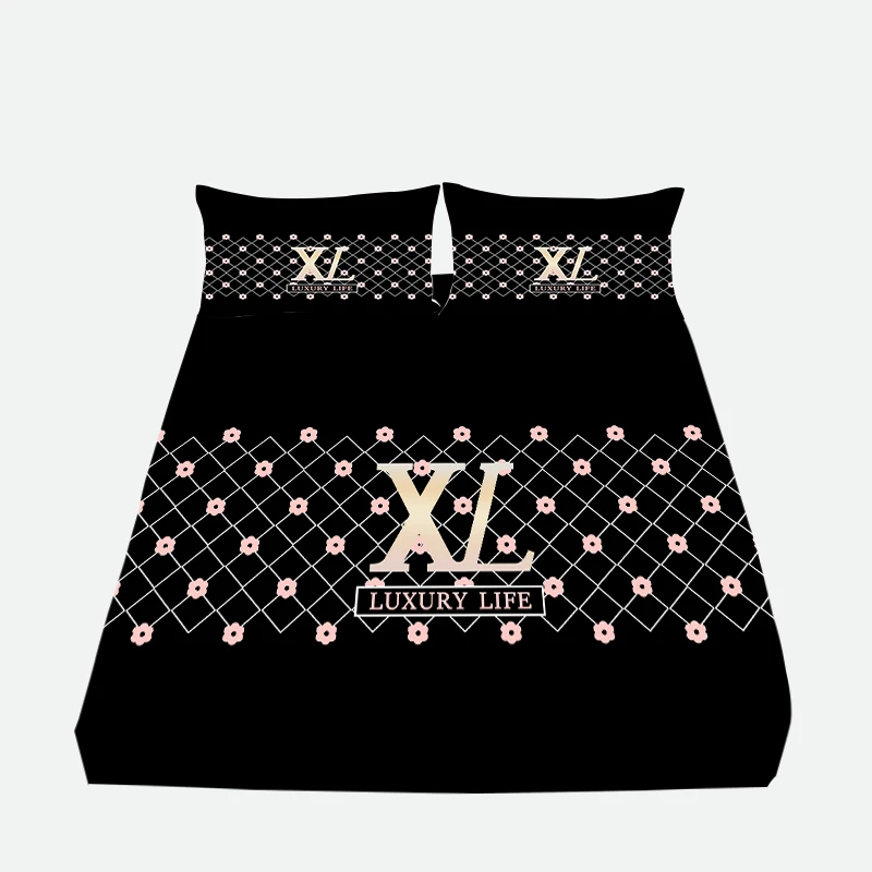 Wholesale Home Bedding Sets Luxury Fitted Bed Cover King Size 3D Print Dropshipping Room Sheet Sets