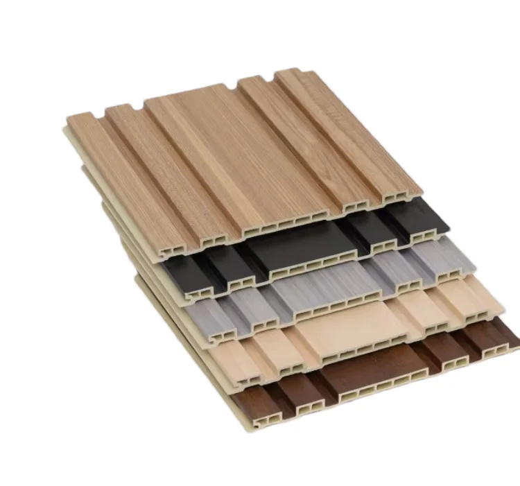 BAIJIN Factory Wholesale Waterproof House Decoration Interior 3D WPC Fluted Panel Wall Indoor Wall Cladding