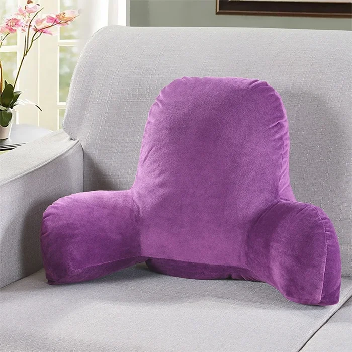 Super Soft Velvet TV Pillow Lumbar Back Support Reading Pillow