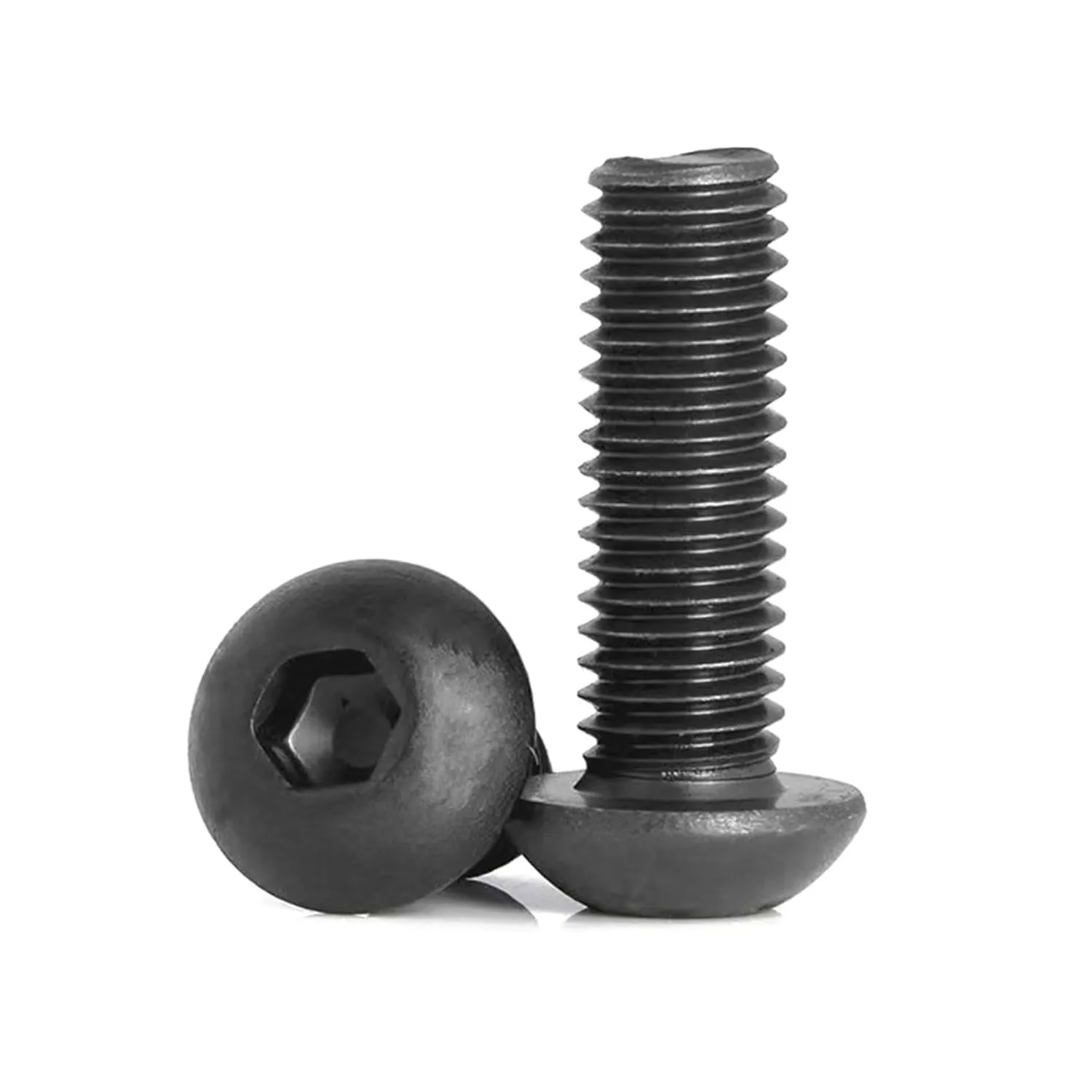 ASME ANSI B 18.3.4M #0-80*1/2 UNF Grade 10.9 ISO 7380 Black Oxide Round Pan Button Head Hex Socket Machine Screw