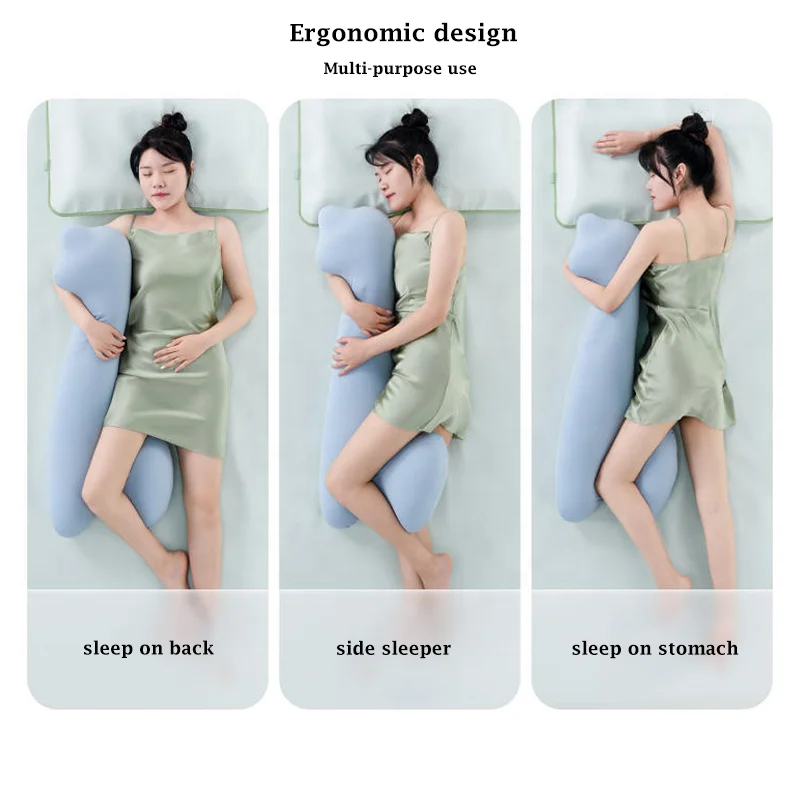 Long Body Pillow for Adults, Big Pregnancy Posture Pillows Memory Foam Side Sleeper Cuddle Pillow for Bed