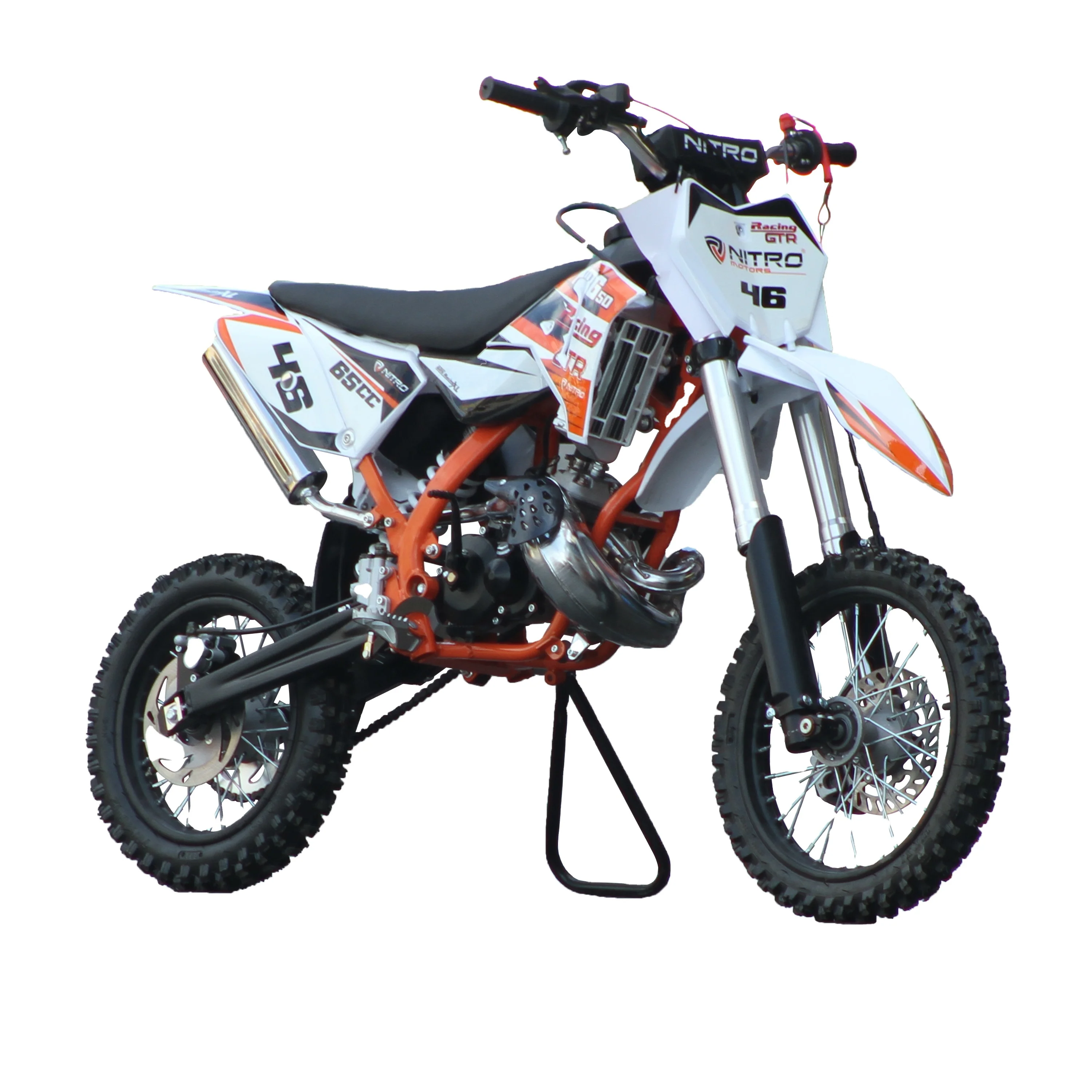 Professional 2 Stroke 65CC Kids Motorcycles Mini High configuration Dirt Bike