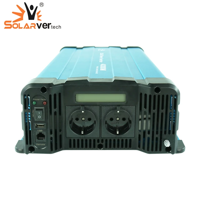 Inversor de 4000W Convierte Voltaje de 12V a 220V en Onda Sinusoidal Pura