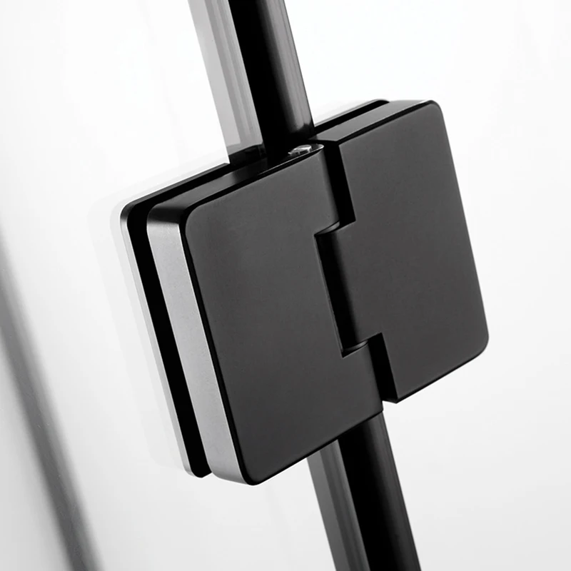 Modern Black Aluminium Framed Corner Cabin Shower Cubicle Sliding Door Shower Room