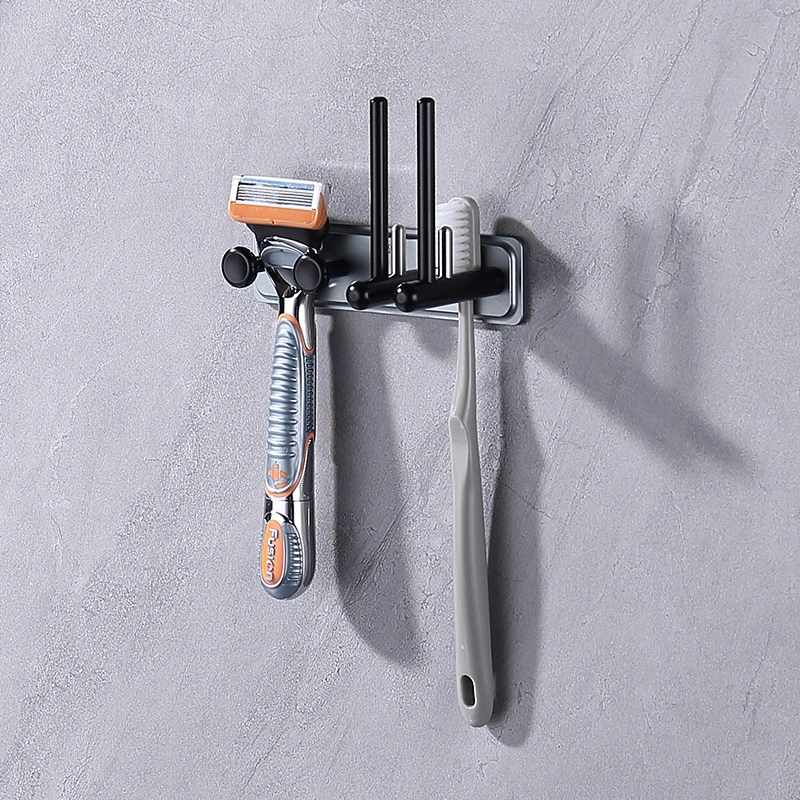 Amazon Sale Bathroom hanger hook Set Rack 2 pack Modern Toothbrush toothpaste Holder Razor blade holder